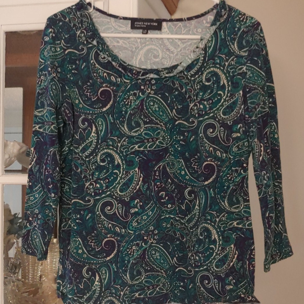 Mid short sleeve blouse